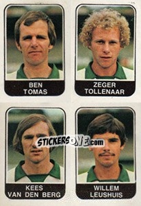 Sticker Ben Tomas / Zeger Tollenaar / Kees van den Berg / Willem Leushuis - Voetbal 1978-1979 n. 396 - Panini