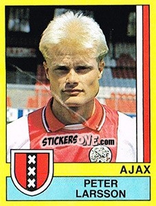 Sticker Peter Larsson - Voetbal 1989-1990 - Panini