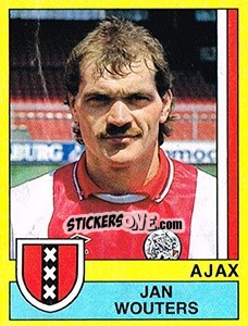 Sticker Jan Wouters - Voetbal 1989-1990 - Panini