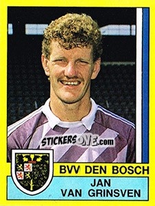 Sticker Jan van Grinsven - Voetbal 1989-1990 - Panini