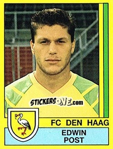 Sticker Edwin Post - Voetbal 1989-1990 n. 49 - Panini