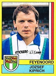 Sticker Jozsef Kiprich - Voetbal 1989-1990 - Panini