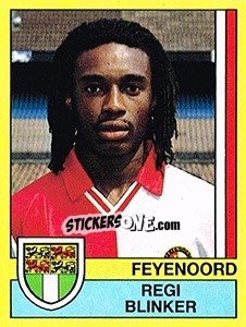 Sticker Reginald Blinker - Voetbal 1989-1990 - Panini