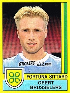 Sticker Geert Brusselers - Voetbal 1989-1990 - Panini