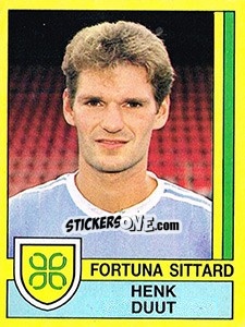 Sticker Henk Duut - Voetbal 1989-1990 - Panini