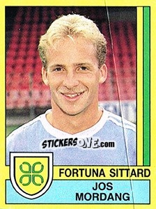 Sticker Jos Mordang - Voetbal 1989-1990 n. 75 - Panini