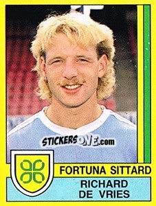 Sticker Richard de Vries - Voetbal 1989-1990 - Panini