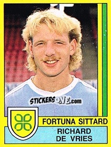 Sticker Richard de Vries - Voetbal 1989-1990 n. 82 - Panini
