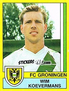 Sticker Wim Koevermans - Voetbal 1989-1990 - Panini
