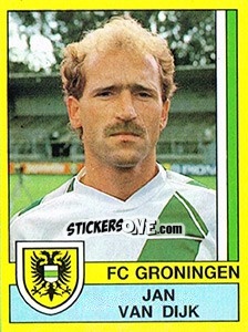 Sticker Jan van Dijk - Voetbal 1989-1990 - Panini