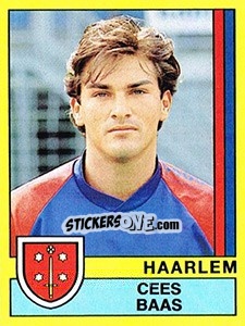 Sticker Cees Baas - Voetbal 1989-1990 - Panini