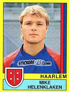 Sticker Mike Helenklaken - Voetbal 1989-1990 - Panini