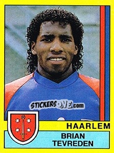 Sticker Brian Tevreden - Voetbal 1989-1990 - Panini