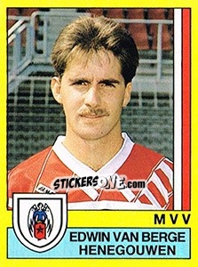 Sticker Edwin van Berge Henegouwen - Voetbal 1989-1990 - Panini