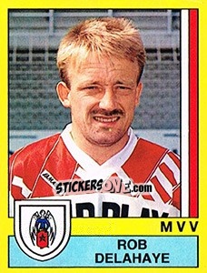 Sticker Rob Delahaye - Voetbal 1989-1990 - Panini