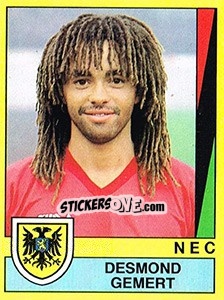 Sticker Desmond Gemert - Voetbal 1989-1990 - Panini