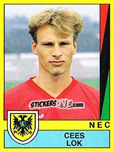 Sticker Cees Lok - Voetbal 1989-1990 - Panini