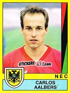 Sticker Carlos Aalbers - Voetbal 1989-1990 - Panini