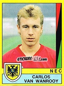 Sticker Carlos van Wanrooy - Voetbal 1989-1990 - Panini