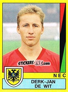 Sticker Derk-Jan de Wit - Voetbal 1989-1990 - Panini