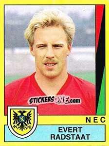 Sticker Evert Radstaat - Voetbal 1989-1990 - Panini