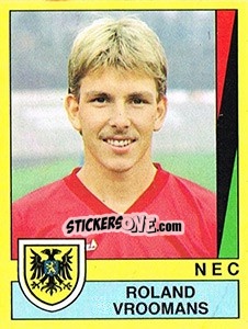 Sticker Roland Vroomans - Voetbal 1989-1990 - Panini