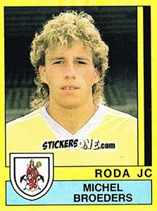 Sticker Michel Broeders - Voetbal 1989-1990 - Panini