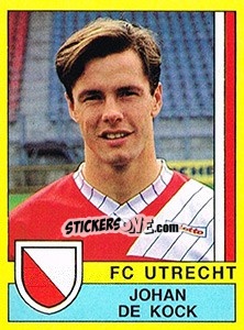 Sticker Johan de Kock - Voetbal 1989-1990 - Panini