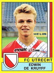 Sticker Edwin de Kruyff - Voetbal 1989-1990 - Panini