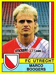 Sticker Marco Boogers - Voetbal 1989-1990 - Panini