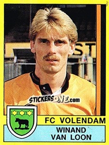 Sticker Winland van Loon - Voetbal 1989-1990 - Panini