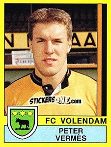 Sticker Peter Vermès - Voetbal 1989-1990 - Panini