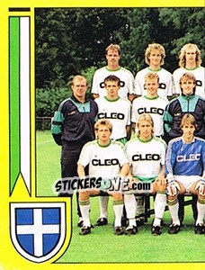 Sticker Elftal PEC Zwolle - Voetbal 1989-1990 - Panini