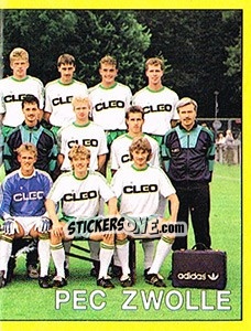 Sticker Elftal PEC Zwolle - Voetbal 1989-1990 - Panini