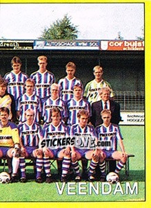 Sticker Elftal Veendam - Voetbal 1989-1990 - Panini