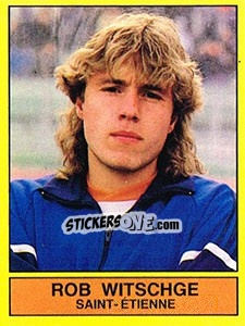 Sticker Rob Witschge (Saint-Étienne) - Voetbal 1989-1990 - Panini