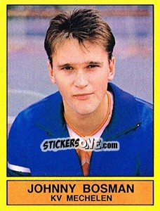 Cromo Johnny Bosman (KV Mechelen) - Voetbal 1989-1990 - Panini