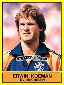 Sticker Erwin Koeman (KV Mechelen) - Voetbal 1989-1990 - Panini