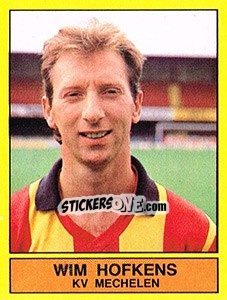 Sticker Wim Hofkens (KV Mechelen) - Voetbal 1989-1990 - Panini