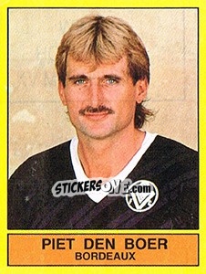 Sticker Piet den Boer (Bordeaux) - Voetbal 1989-1990 - Panini
