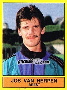 Sticker Jos van Herpen (Brest) - Voetbal 1989-1990 - Panini
