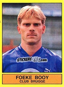 Sticker Foeke Booy (Club Brugge) - Voetbal 1989-1990 - Panini