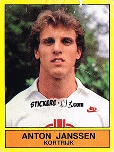 Sticker Anton Janssen (Kortrijk) - Voetbal 1989-1990 - Panini