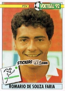 Sticker Romario de Souza Faria - Voetbal 1991-1992 - Panini