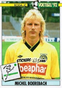 Sticker Michel Boerebach - Voetbal 1991-1992 - Panini
