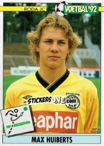 Sticker Max Huiberts - Voetbal 1991-1992 - Panini