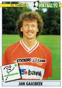 Sticker Jan Gaasbeek - Voetbal 1991-1992 n. 153 - Panini