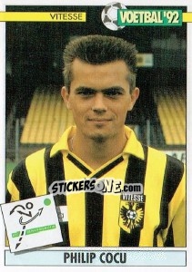 Sticker Phillip Cocu - Voetbal 1991-1992 n. 182 - Panini