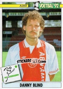 Sticker Danny Blind - Voetbal 1991-1992 n. 4 - Panini