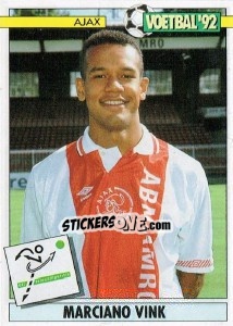 Sticker Marciano Vink - Voetbal 1991-1992 - Panini